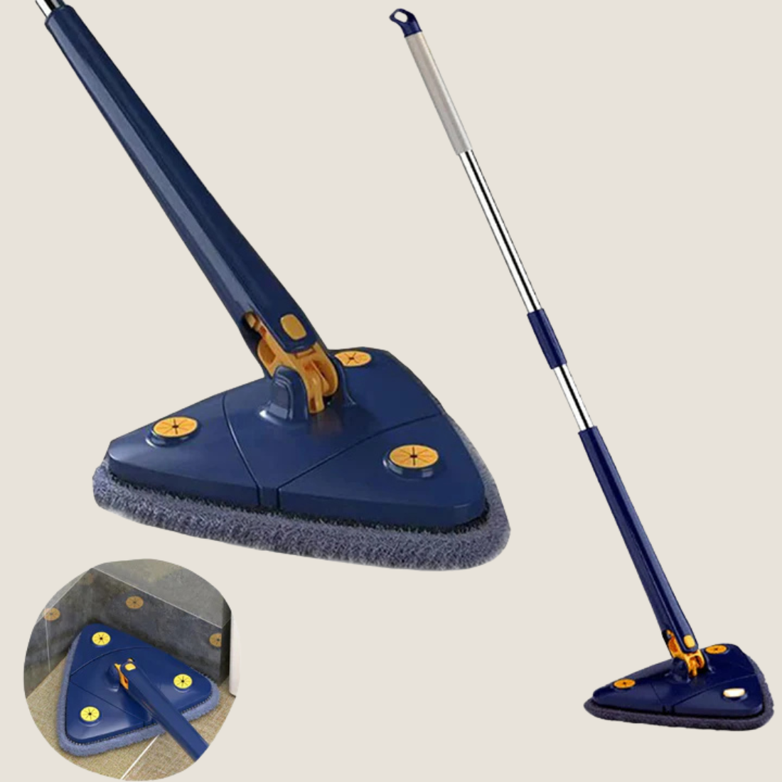 Balai-serpillière télescopique 360° autonettoyant