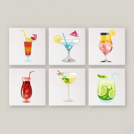 Kit de peinture aux numéros - Cocktail Set