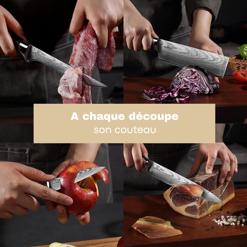 Coffret premium x8 couteaux de chef