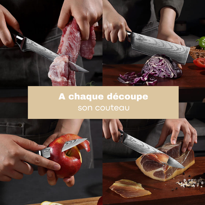 Coffret premium x8 couteaux de chef