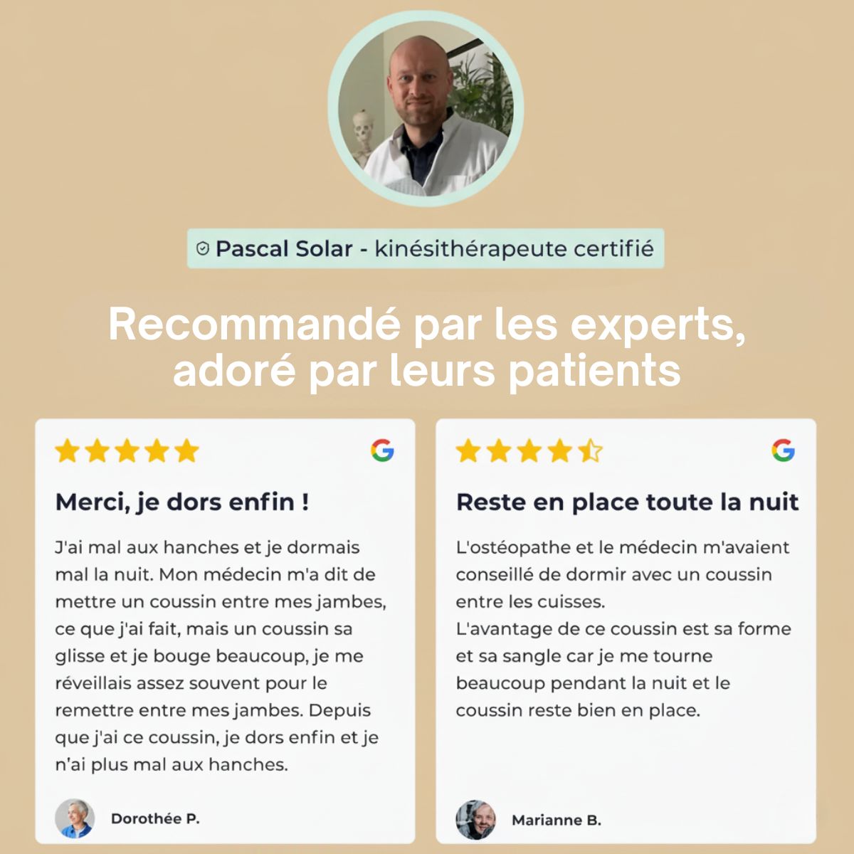 Coussin de genoux orthopédique