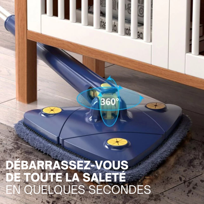 Balai-serpillière télescopique 360° autonettoyant