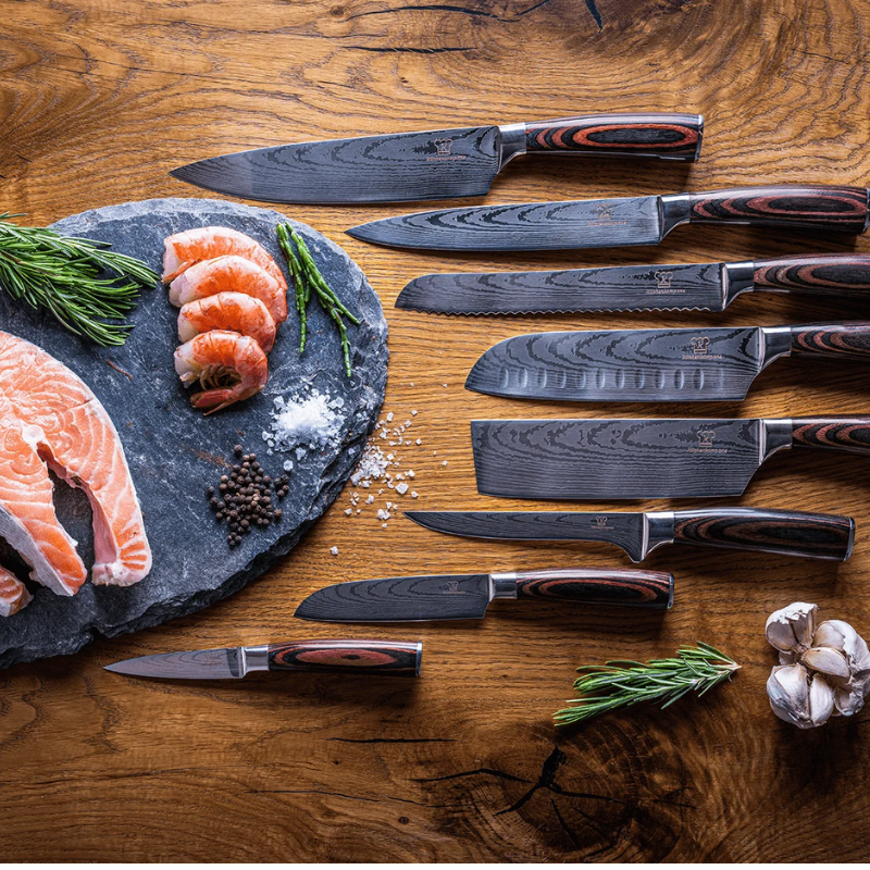 Coffret premium x8 couteaux de chef