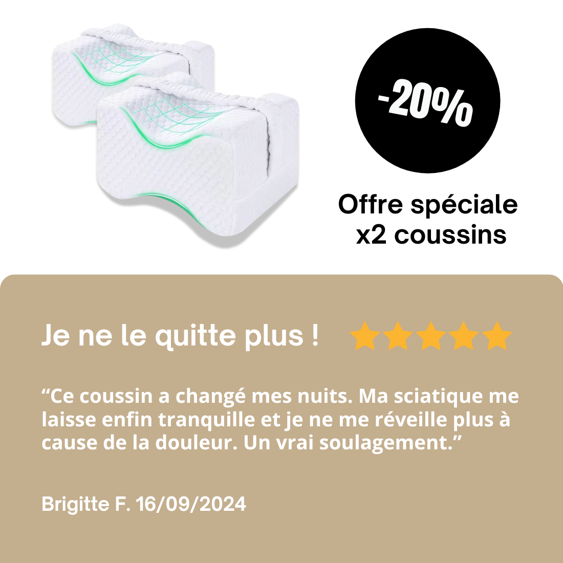 Coussin de genoux orthopédique