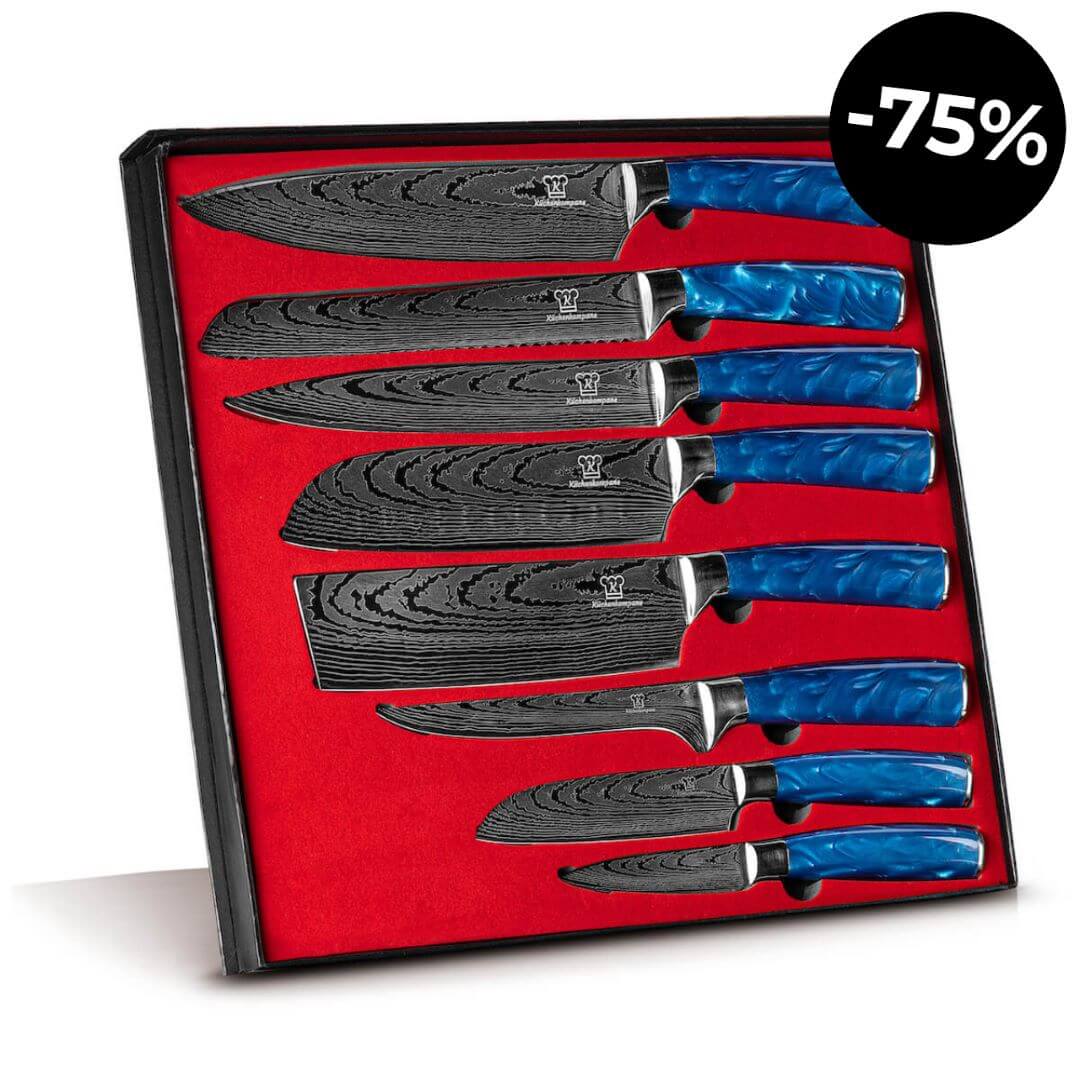 Coffret premium x8 couteaux de chef