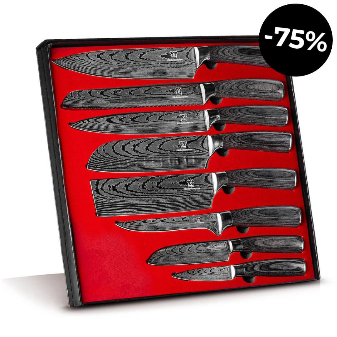 Coffret premium x8 couteaux de chef