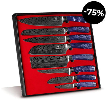 Coffret premium x8 couteaux de chef