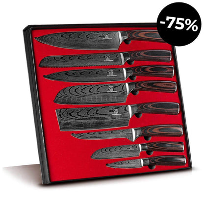Coffret premium x8 couteaux de chef